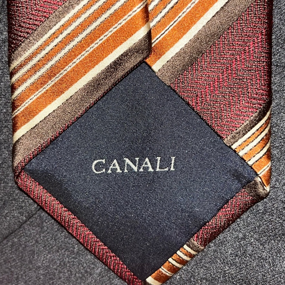 Canali Designer Tie 100% Silk